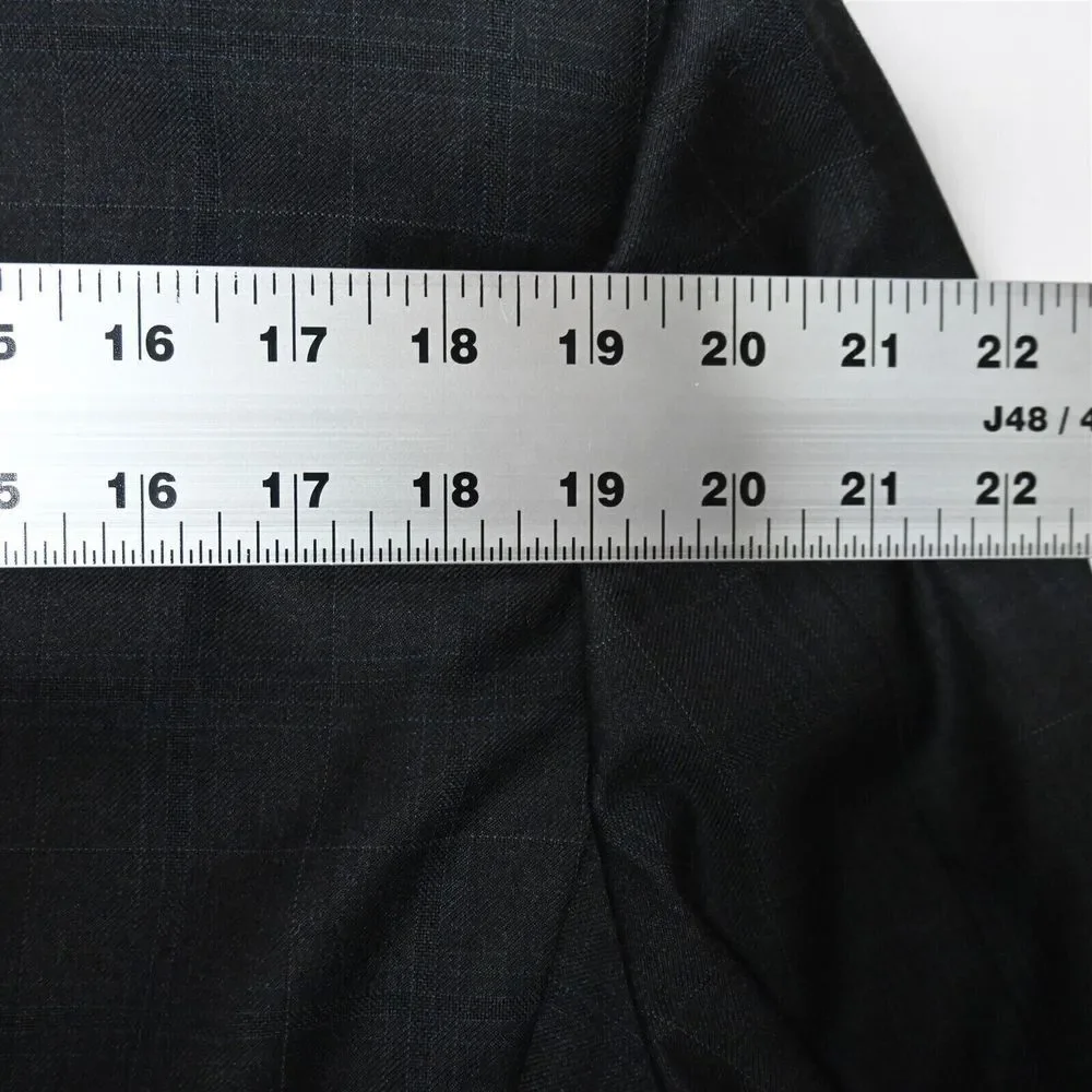 Luigi Bianchi Mantova 44L Gray Plaid 100%‎ Wool Mens Blazer Sport Coat Jacket